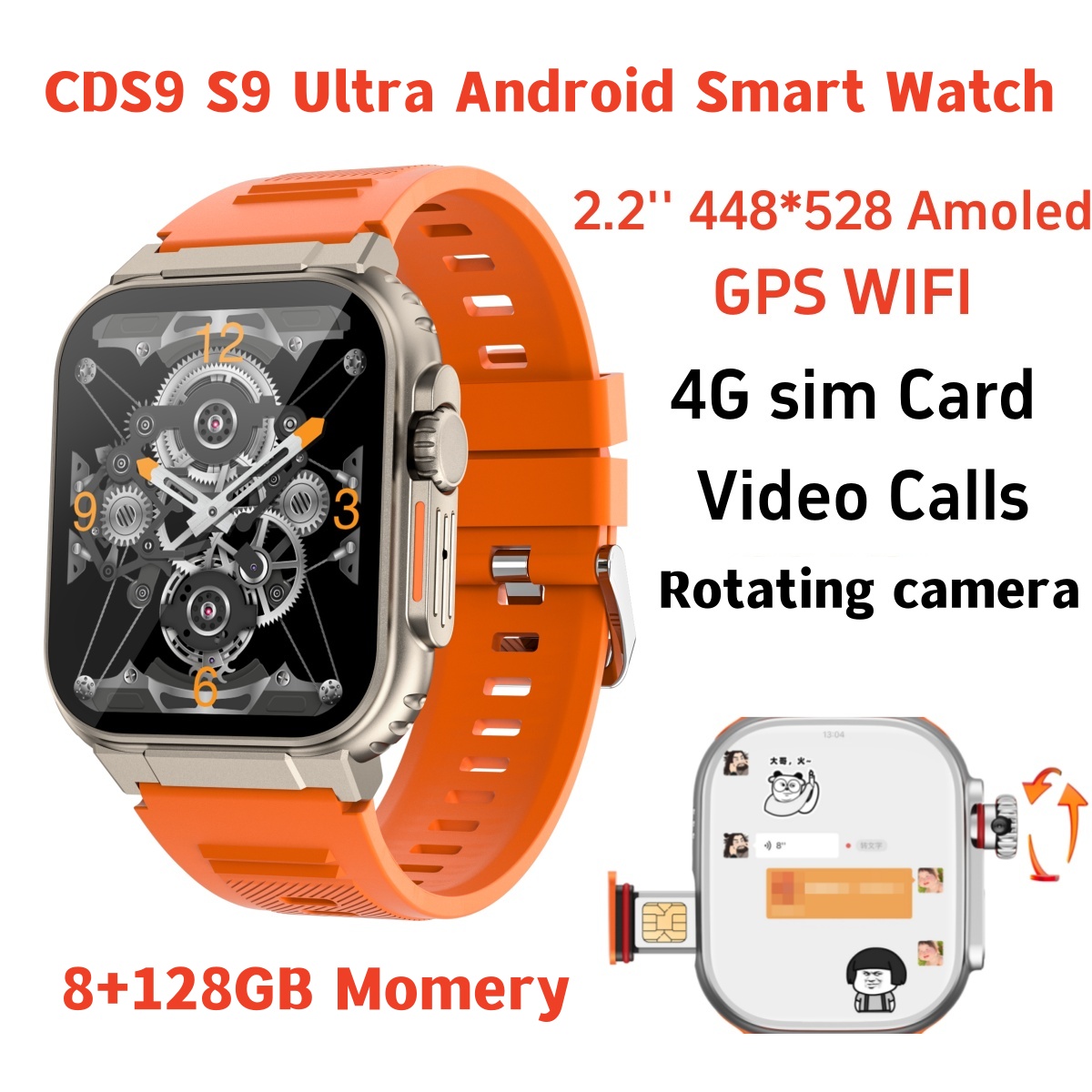 Fall Detection Watch - Oryginalny Smartwatch S10 z obsługą sieci