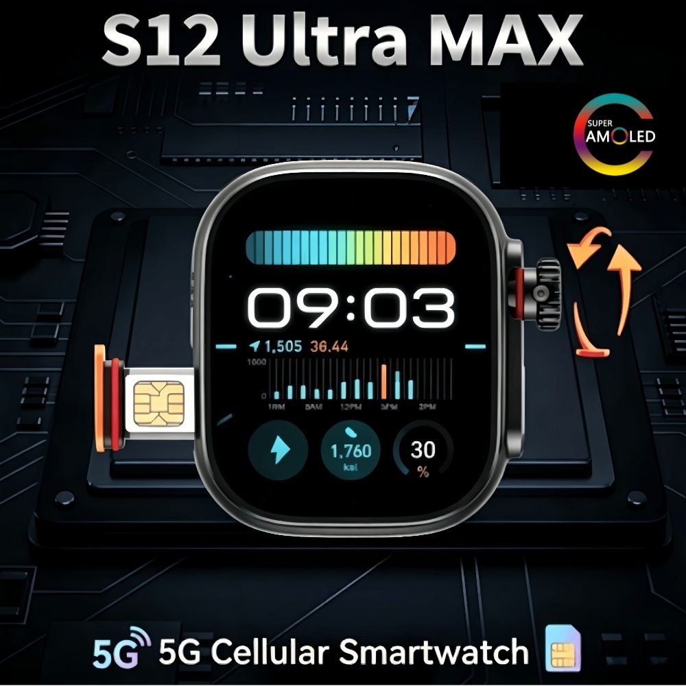 Globalna wersja S12 Ultra MAX, – Fall Detection Watch recenzja i cena